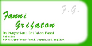 fanni grifaton business card